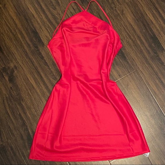 Dynamite Dresses & Skirts - Dynamite Satin Halter Dress